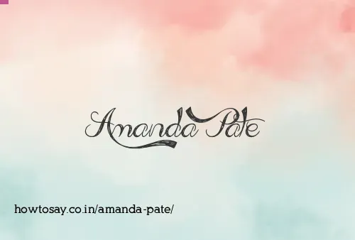 Amanda Pate