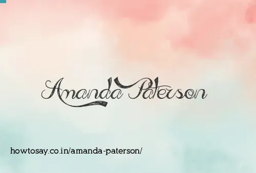 Amanda Paterson