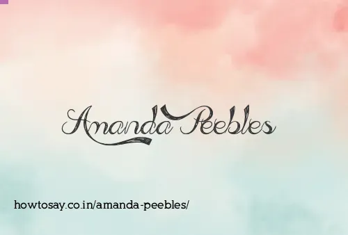 Amanda Peebles