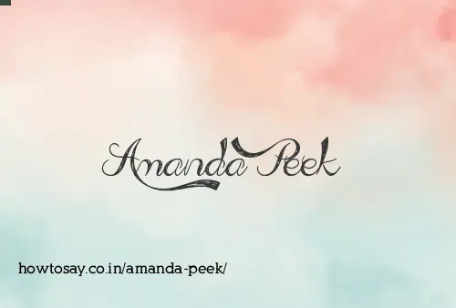 Amanda Peek