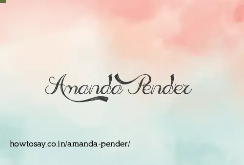 Amanda Pender