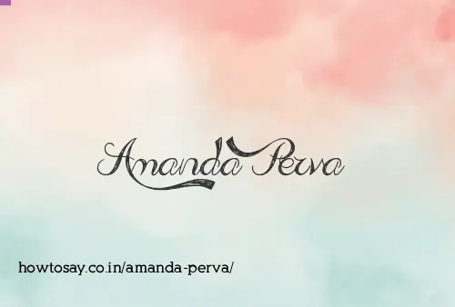 Amanda Perva