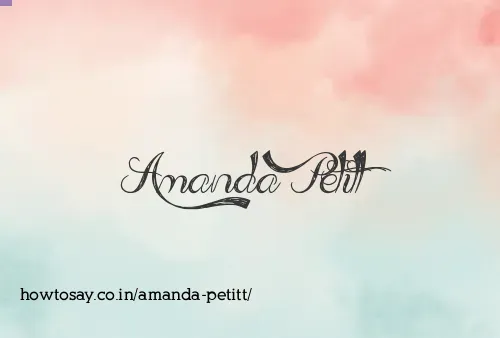 Amanda Petitt