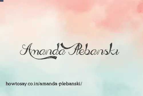 Amanda Plebanski