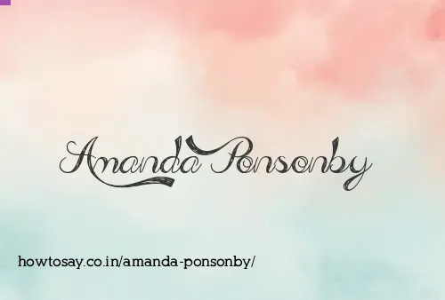 Amanda Ponsonby
