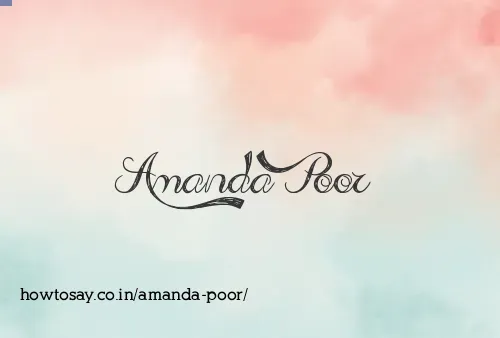Amanda Poor