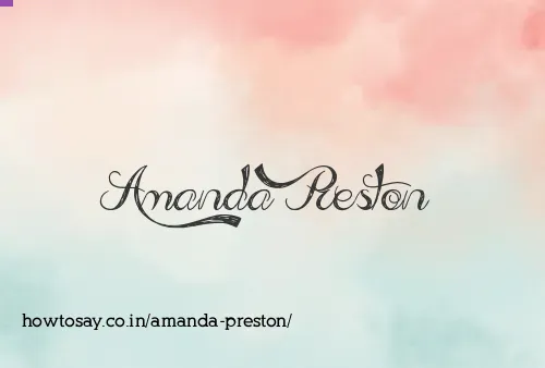 Amanda Preston