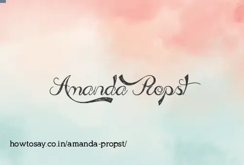 Amanda Propst