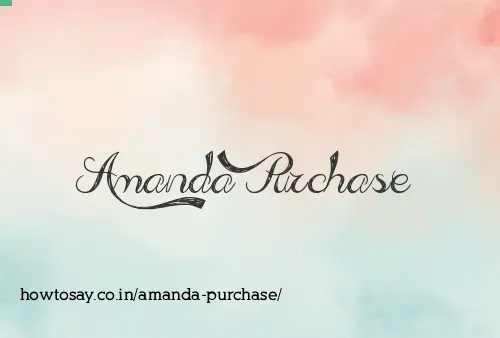 Amanda Purchase