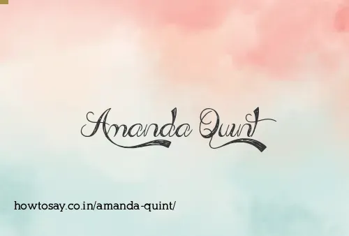 Amanda Quint