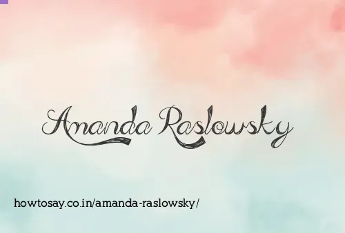 Amanda Raslowsky