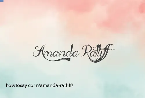 Amanda Ratliff