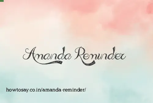 Amanda Reminder