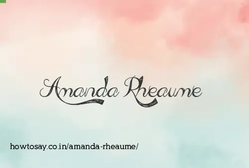 Amanda Rheaume