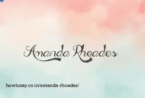Amanda Rhoades