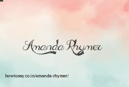 Amanda Rhymer