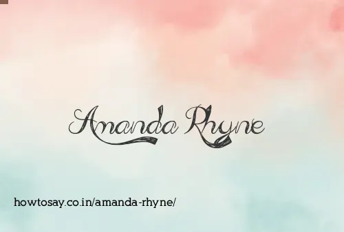 Amanda Rhyne
