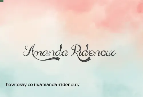 Amanda Ridenour