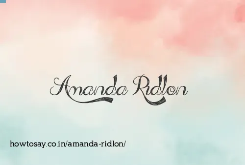 Amanda Ridlon