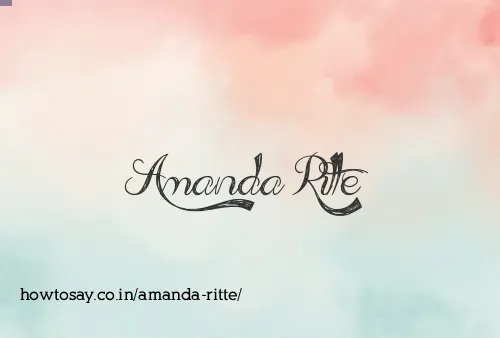 Amanda Ritte
