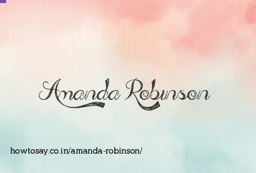 Amanda Robinson