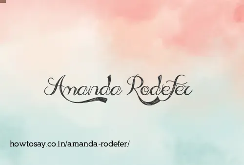 Amanda Rodefer