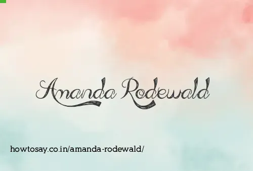 Amanda Rodewald