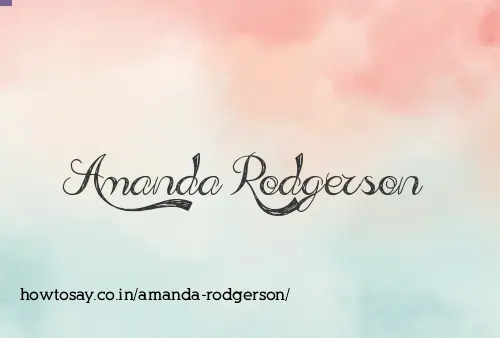 Amanda Rodgerson