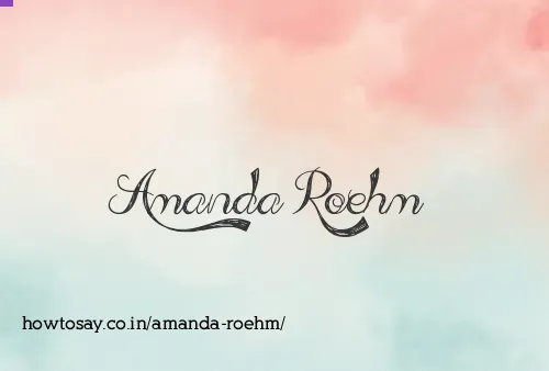 Amanda Roehm