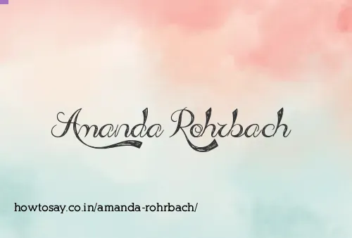 Amanda Rohrbach