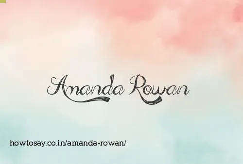 Amanda Rowan