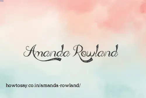 Amanda Rowland