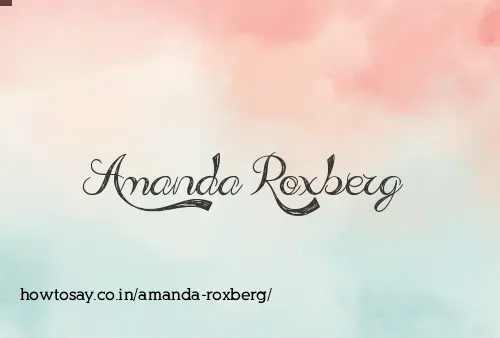 Amanda Roxberg