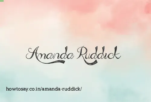 Amanda Ruddick