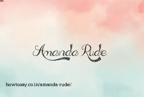 Amanda Rude