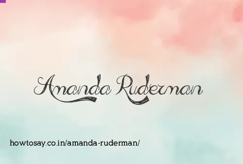 Amanda Ruderman