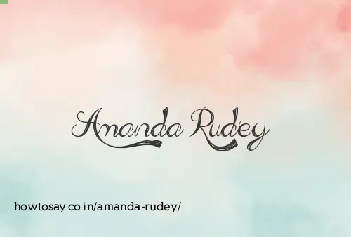 Amanda Rudey