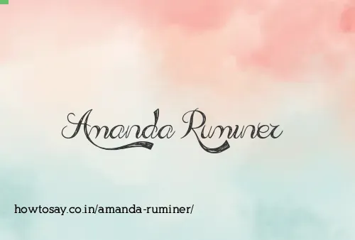 Amanda Ruminer