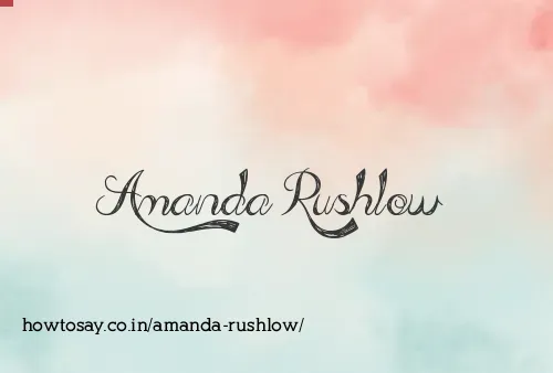 Amanda Rushlow