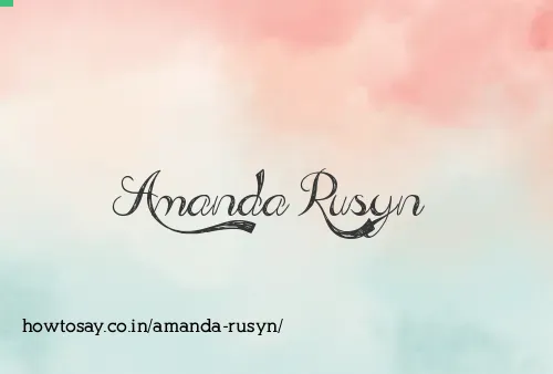 Amanda Rusyn