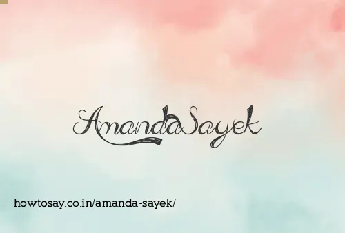 Amanda Sayek