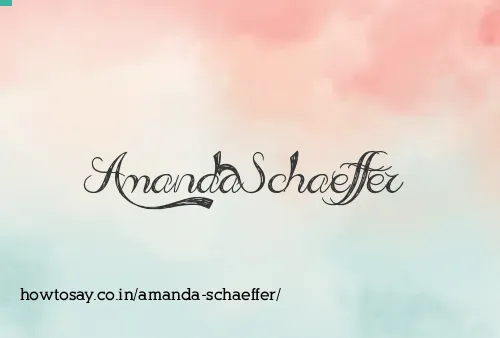Amanda Schaeffer