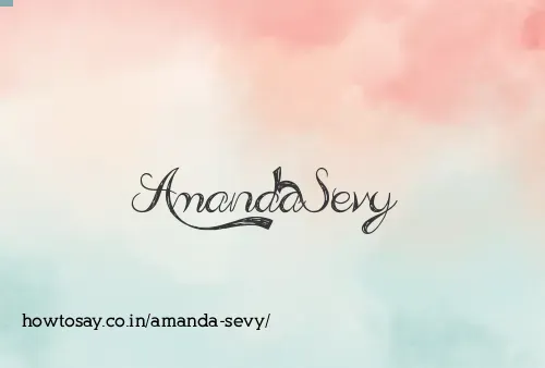 Amanda Sevy
