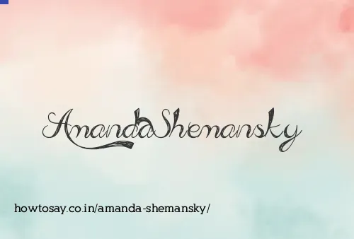 Amanda Shemansky