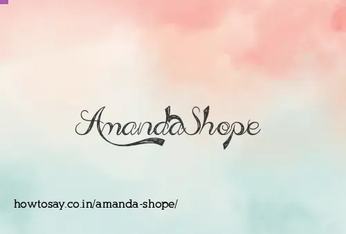 Amanda Shope