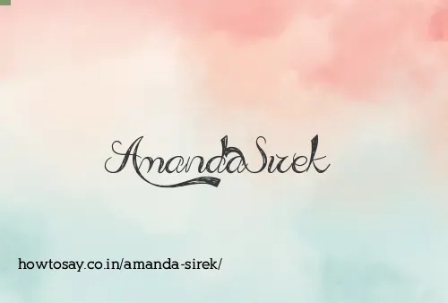 Amanda Sirek