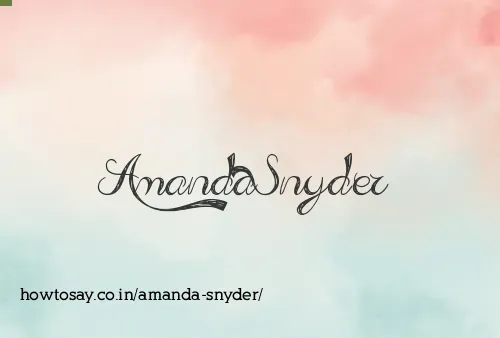 Amanda Snyder