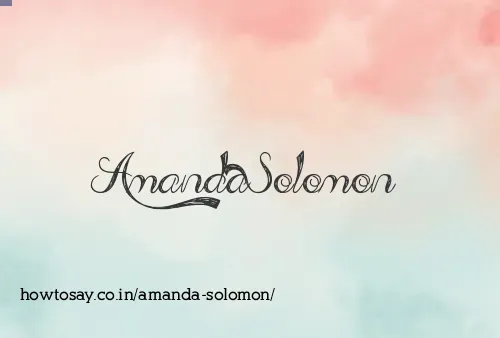 Amanda Solomon