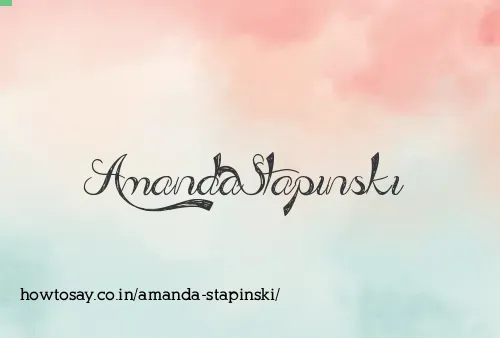 Amanda Stapinski