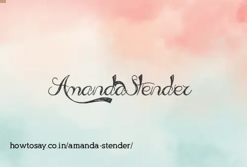 Amanda Stender
